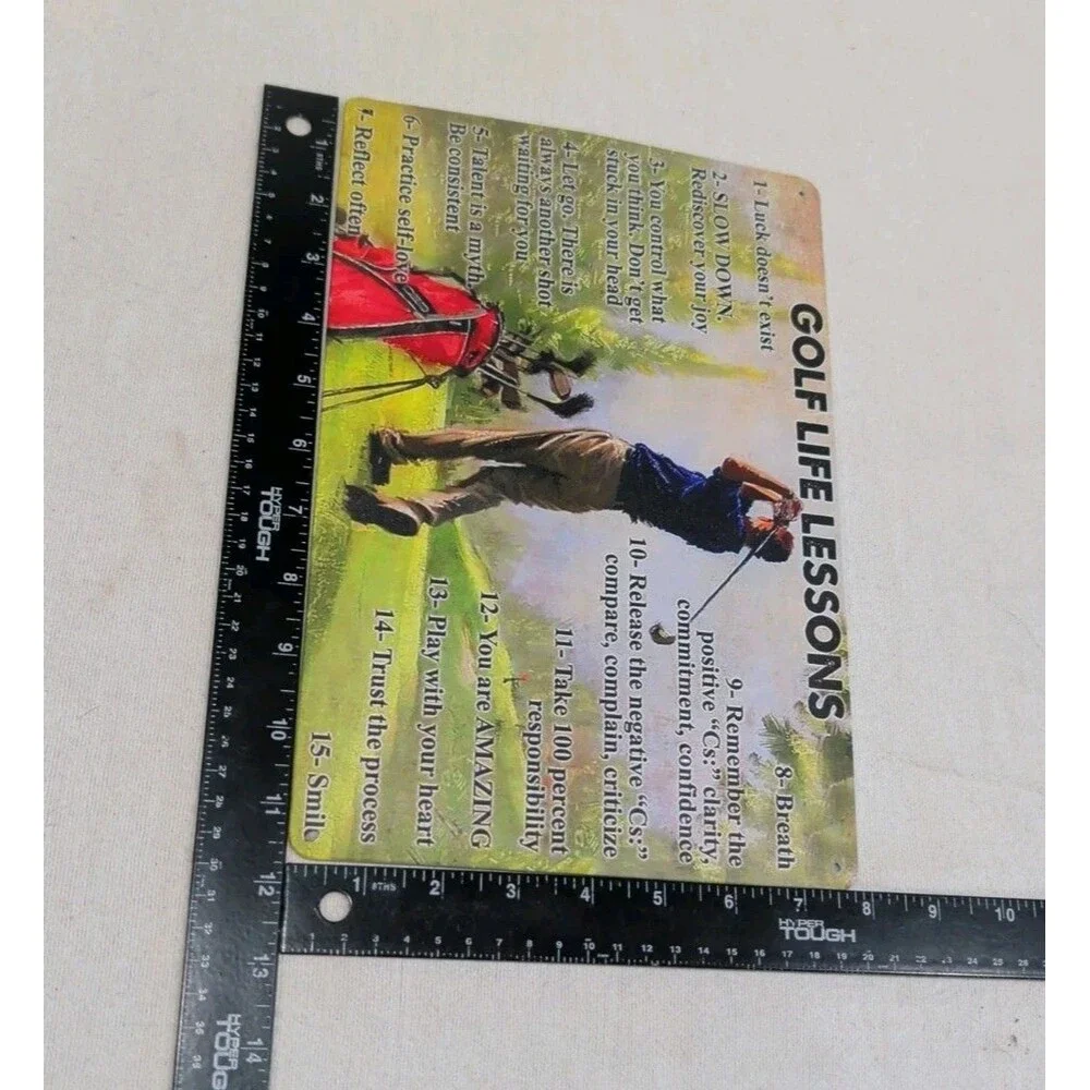 Golf Life Lessons Tin Metal Sign 8